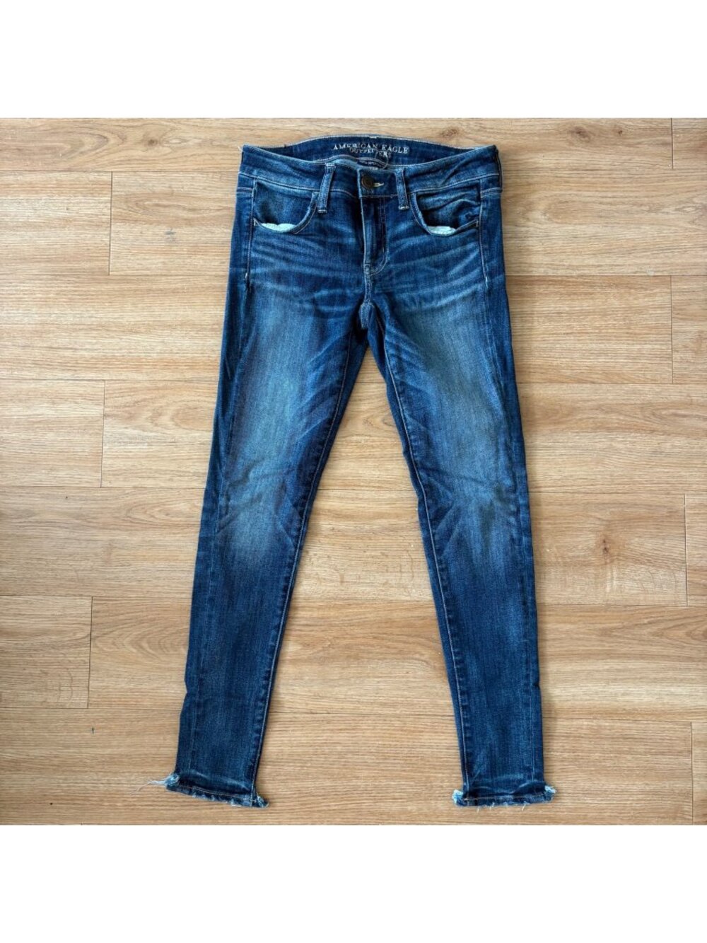 American Eagle Super Low Rise Jegging Skinny Jeans Blue Women’s Size 6